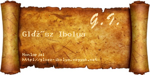 Glósz Ibolya névjegykártya